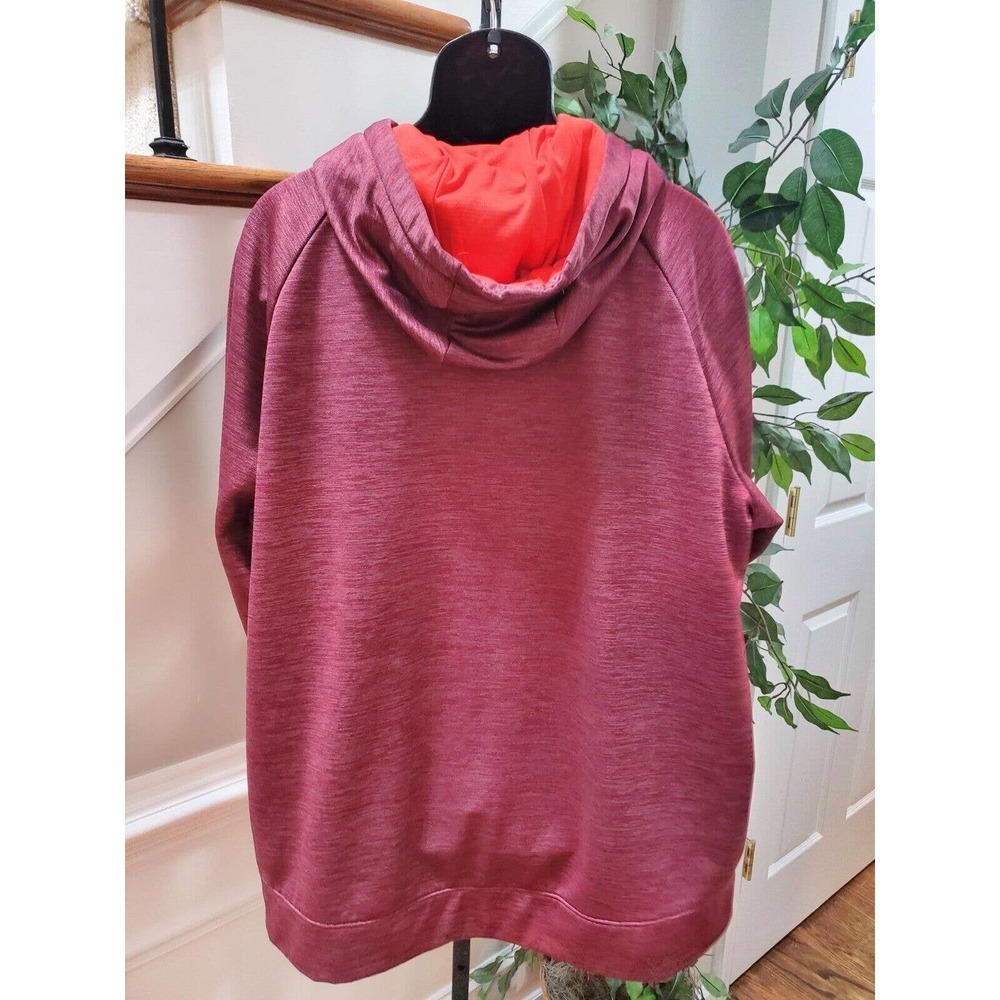 Russell Athletic Men's Maroon Polyester Long Sleeve Pullover Fleece Hoodie 2XL - Picture 5 of 10